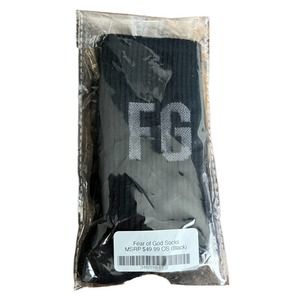 Essentials Fear of God FOG Authentic Socks Black OSFM RETAIL $50